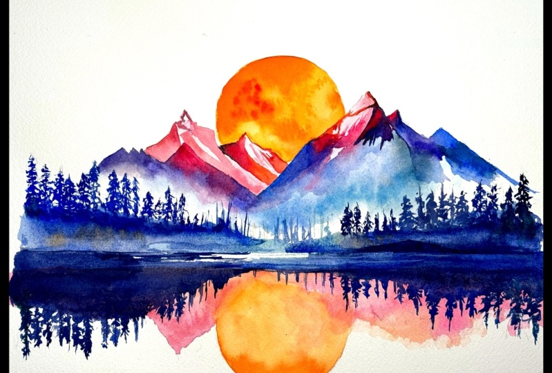 Colorful Mountain Sun