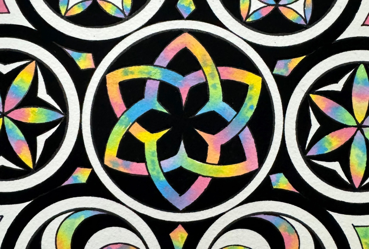 Geometric Roundel from a Stone Carving in Türkiye - student project