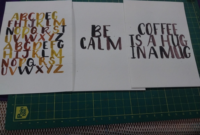 Watercolor lettering