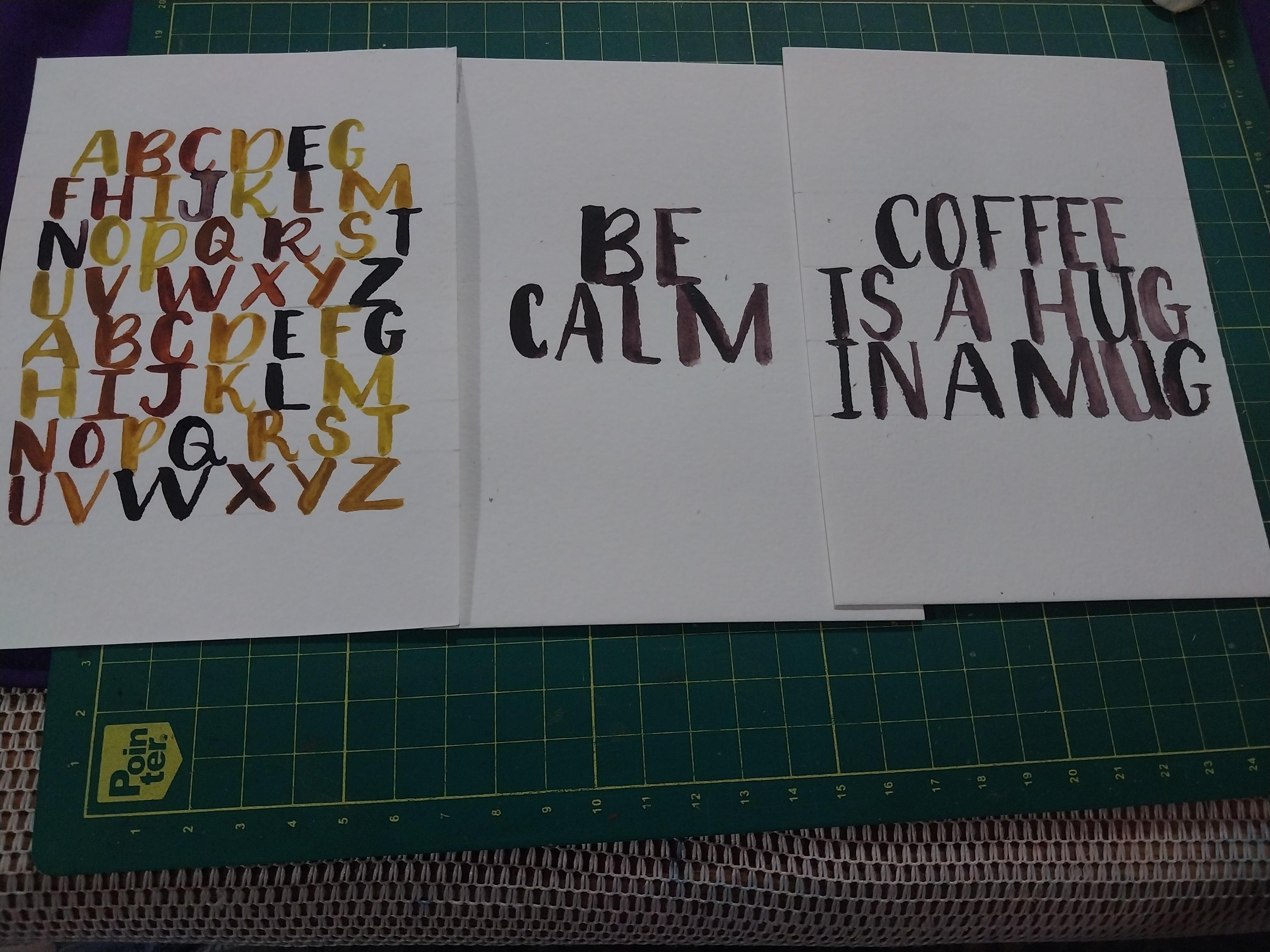 Watercolor lettering - student project