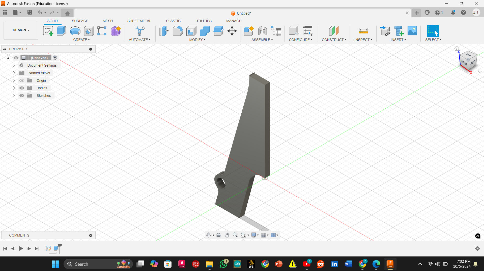 standard rib for a steam engine - student project
