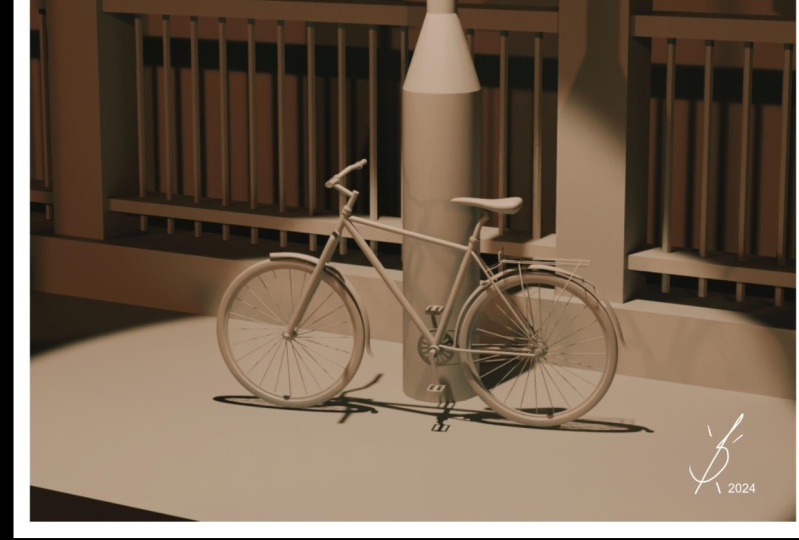 Bicycle Scene in Blender