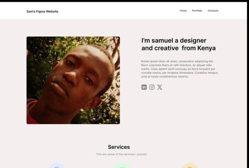 Simple Personal Portfolio Website
