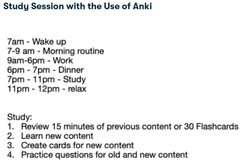 Study Plan