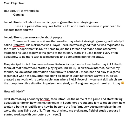 My Hobbie - Gaming - student project