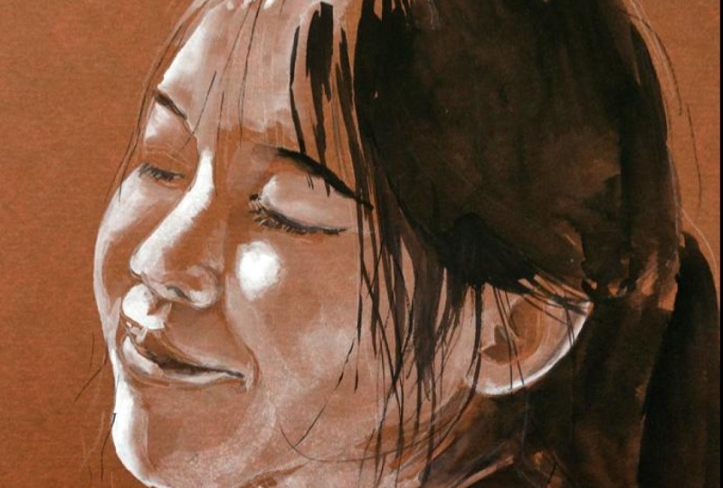 Expressive monochrome portrait