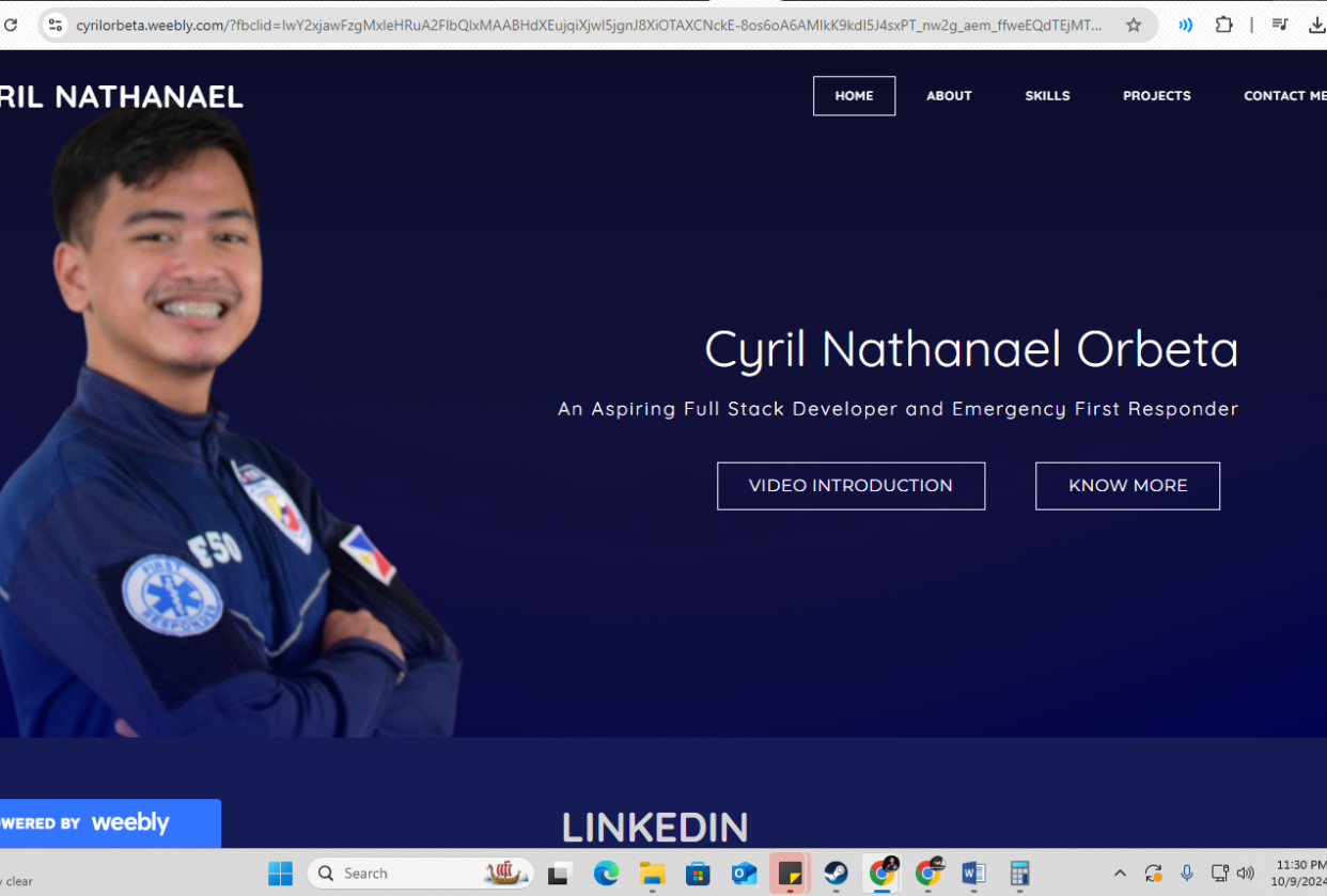 My Personal Porftoflio - student project