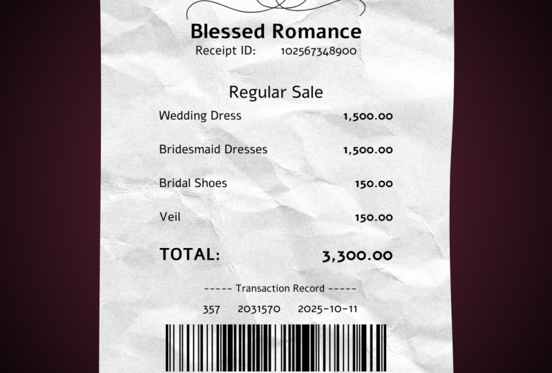 Blessed Romance Receipt