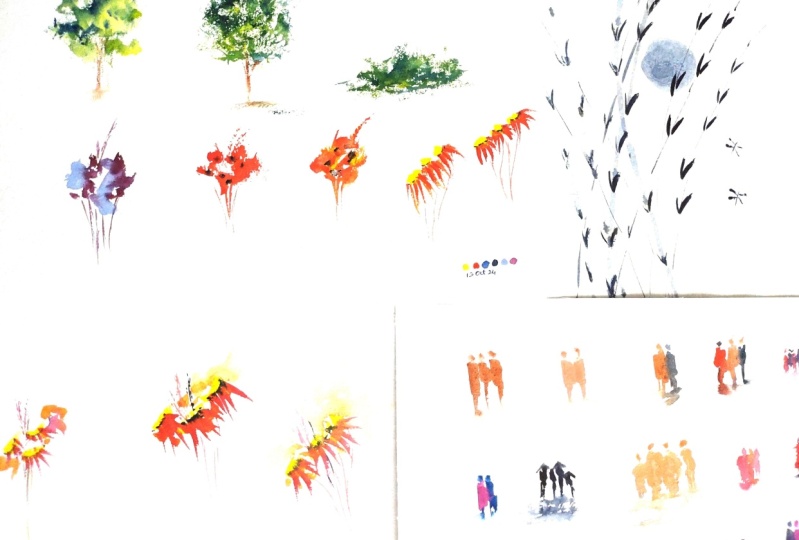 Watercolour brushwork - a relaxing class with Nadine Dudek