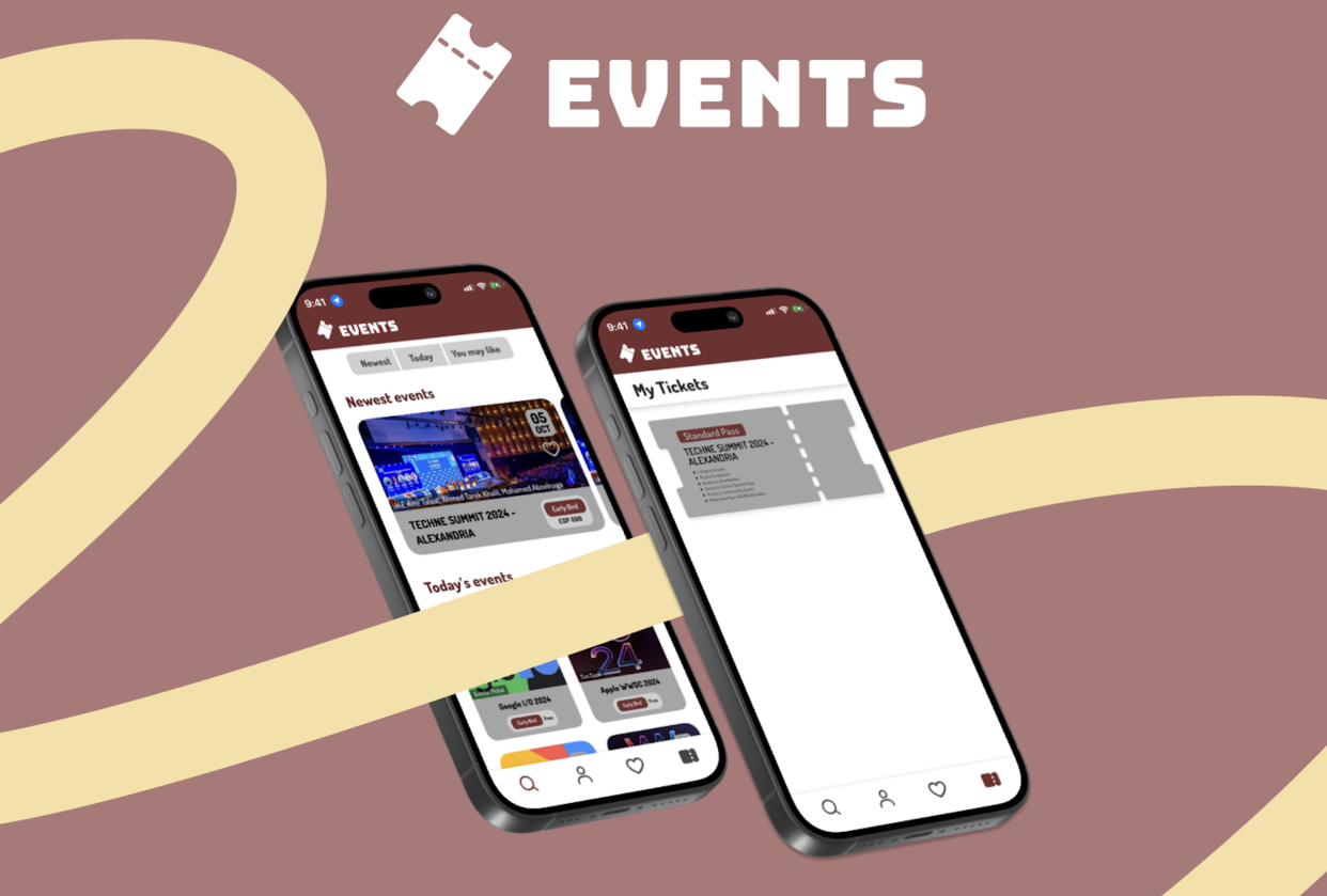 Events app UI/UX design