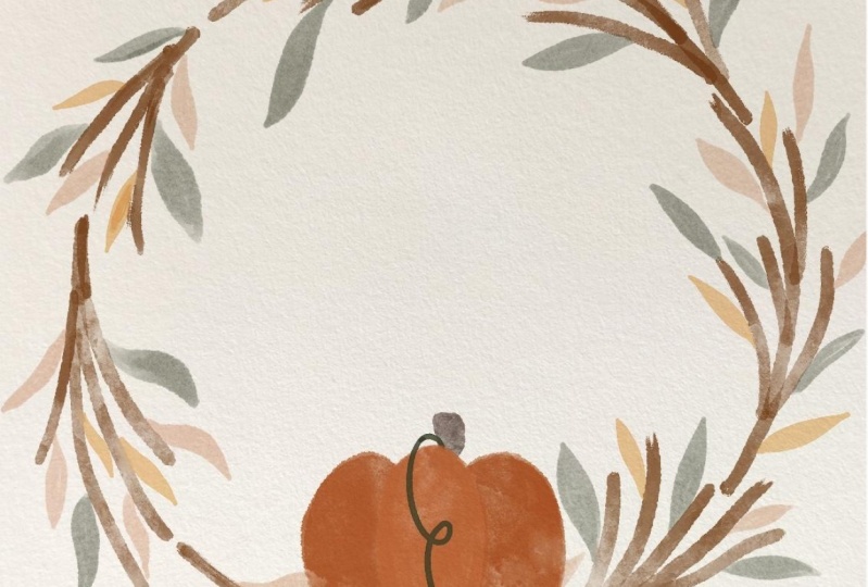 Pumpkin wreath