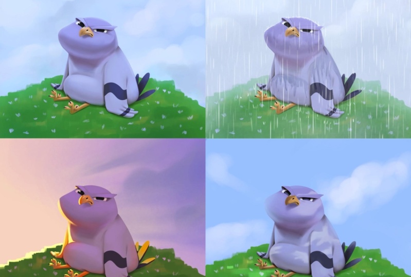 4 birds