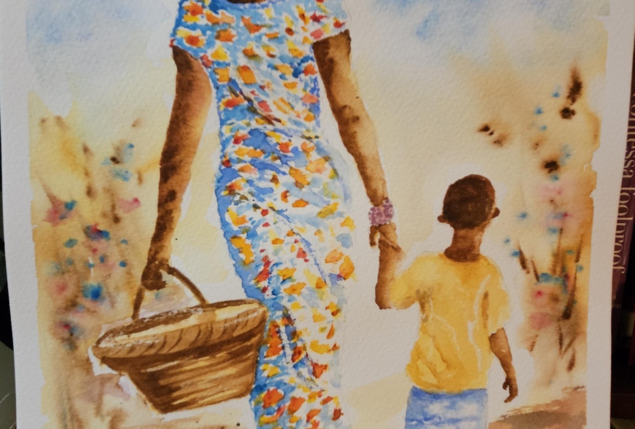 African sun and people - student project