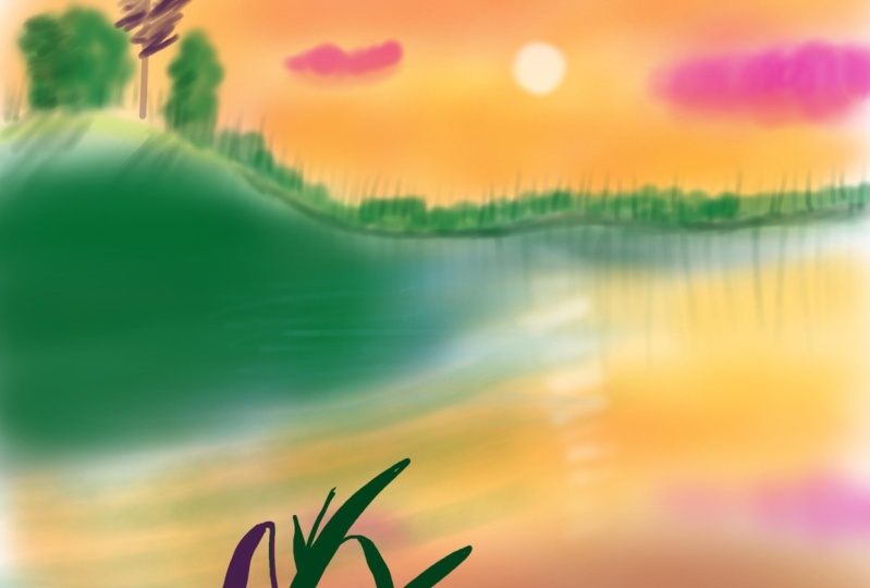 Surrealist water scene