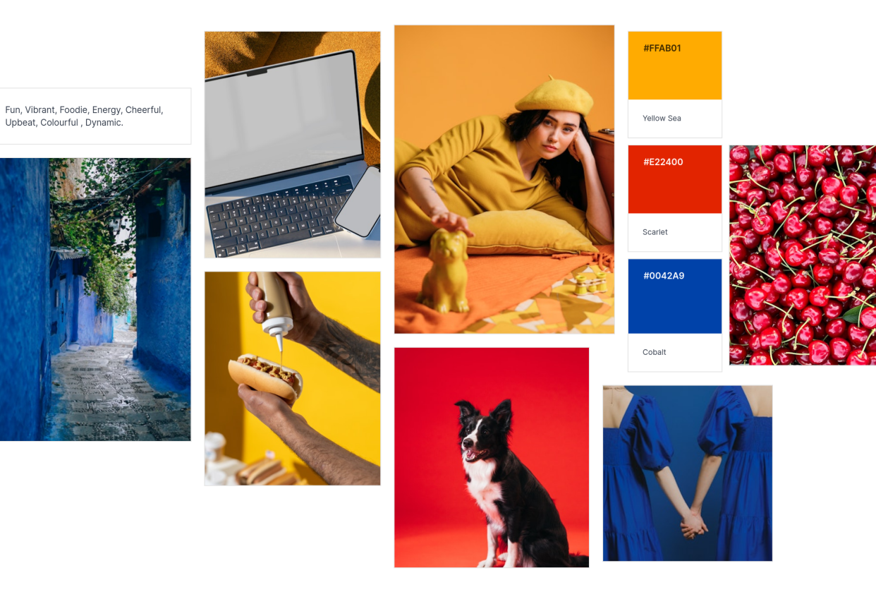 moodboard made on milanote - student project