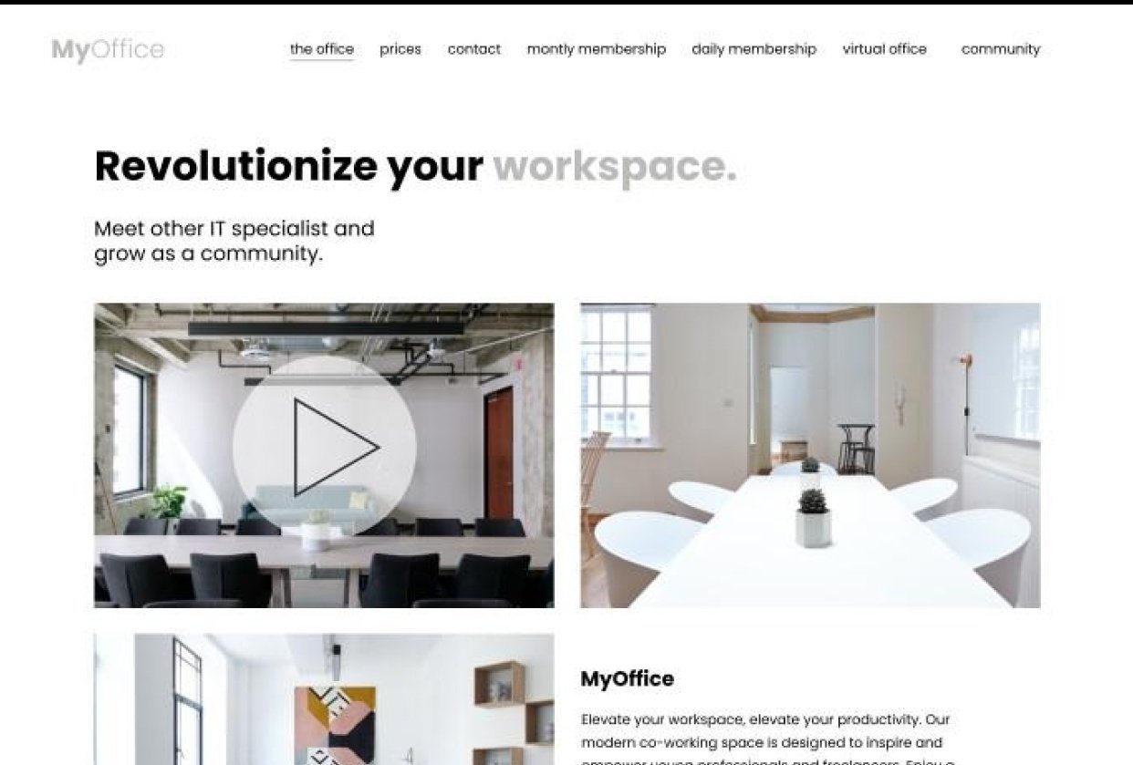 Co-working Space UI - student project