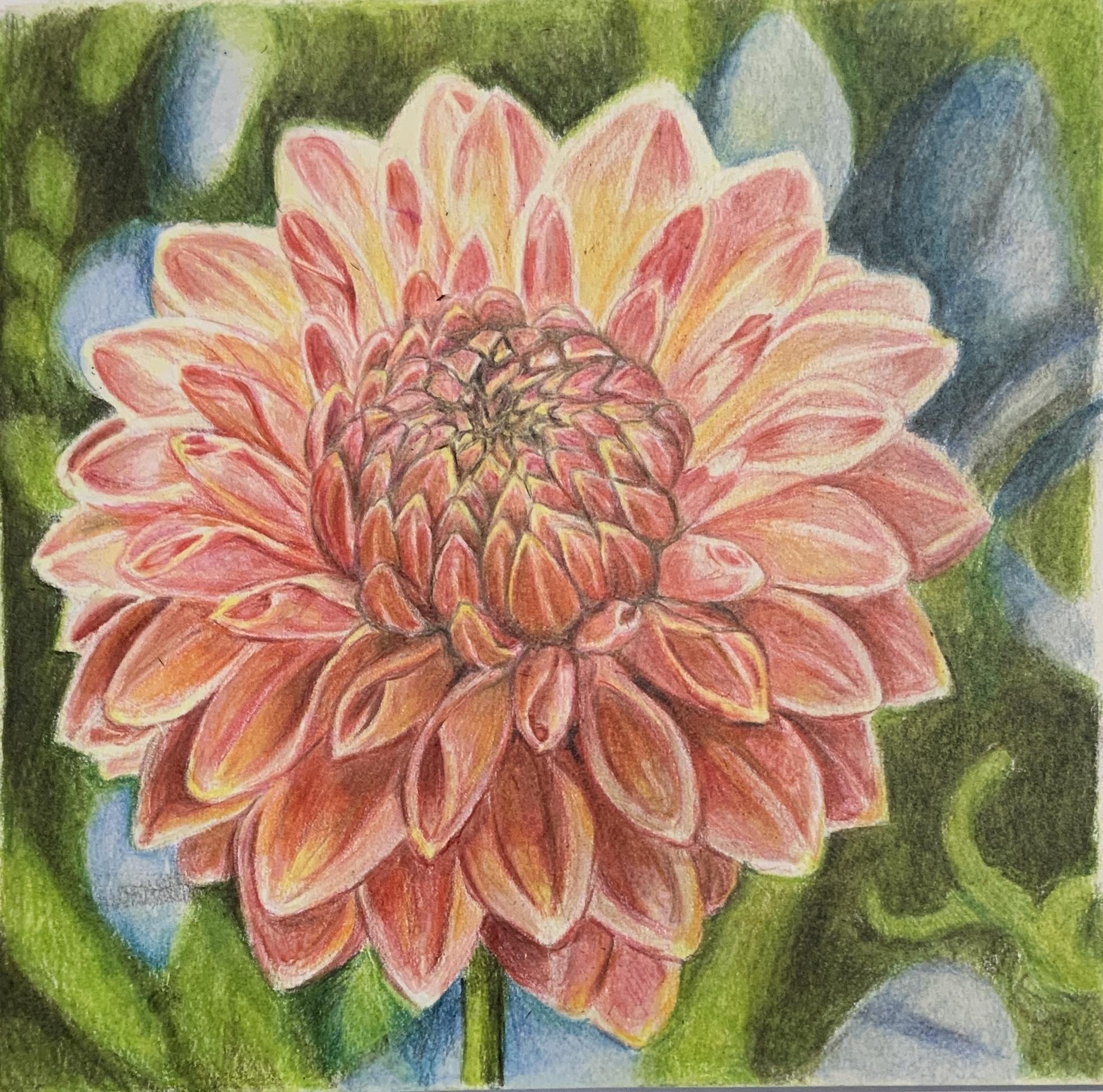 How to use solvents with colored pencils - student project
