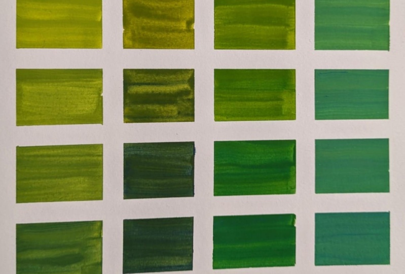 Erste Versuche mit Gouache