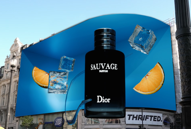 Sauvage Dior CGI billboard (with audio)