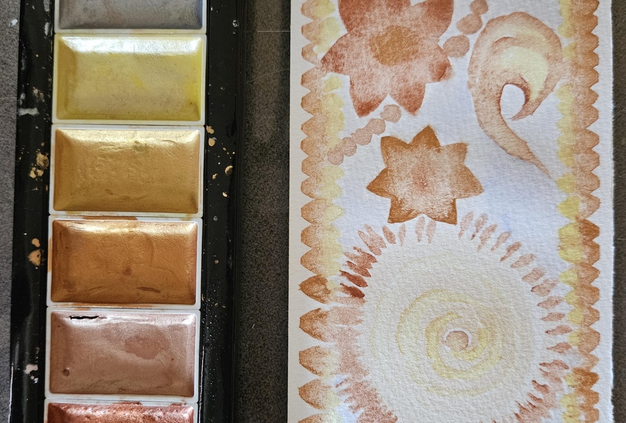 Marks with gold metallic - student project