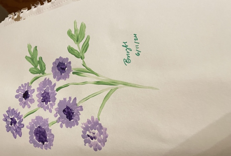 Leaves and flowers