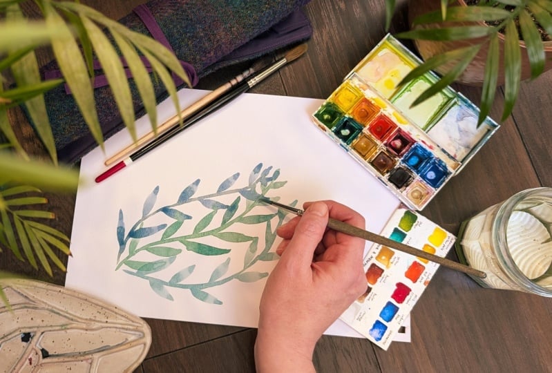 Mindful leaves in my favourite colours