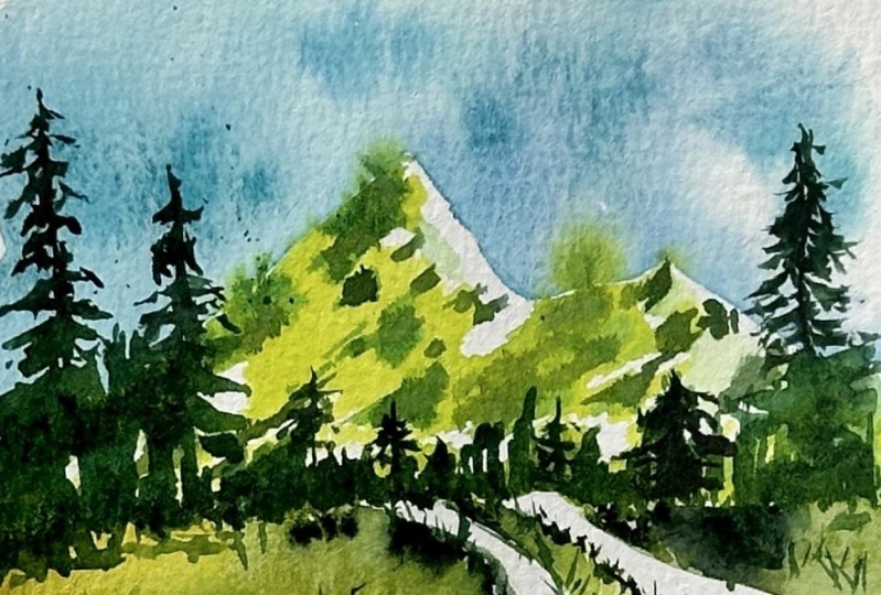 Eight Days of Watercolor Landscapes