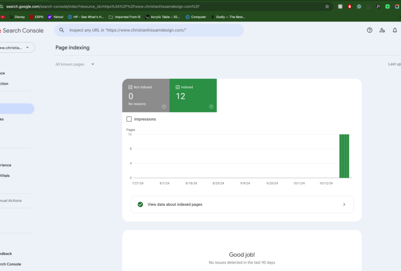 Implementing SEO for my design portfolio