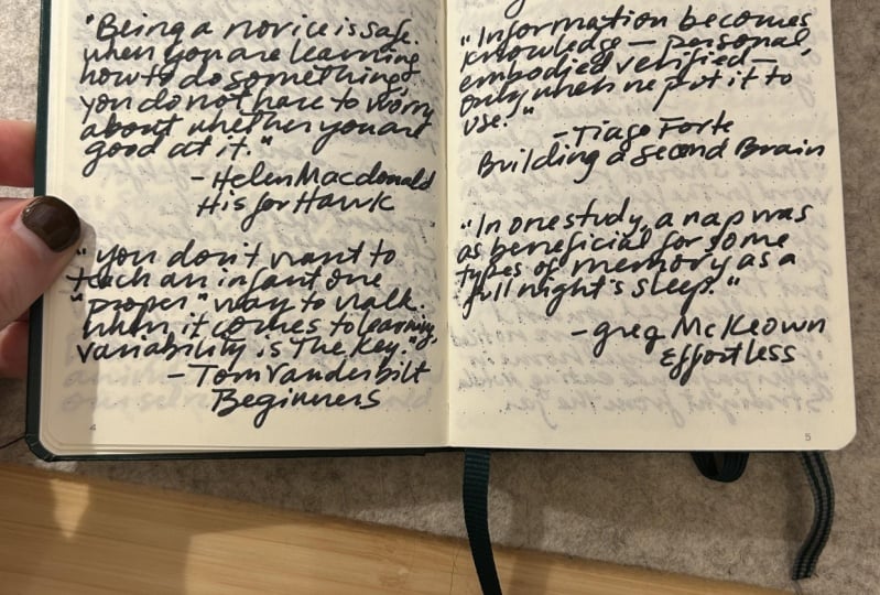 Commonplace book page