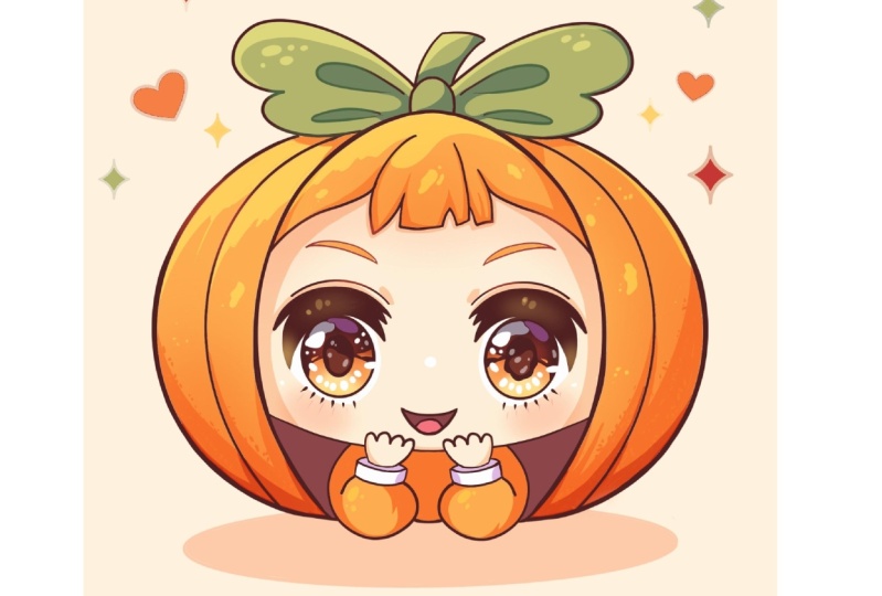 Kawaii Pumpkin Girl