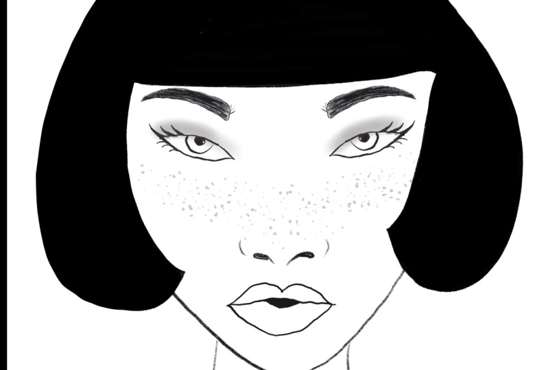 Draw female face
