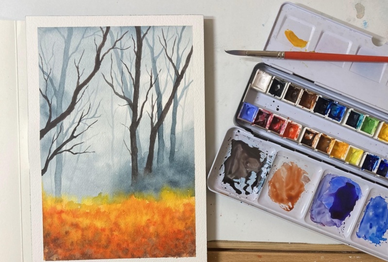 Moody Autumn Forest