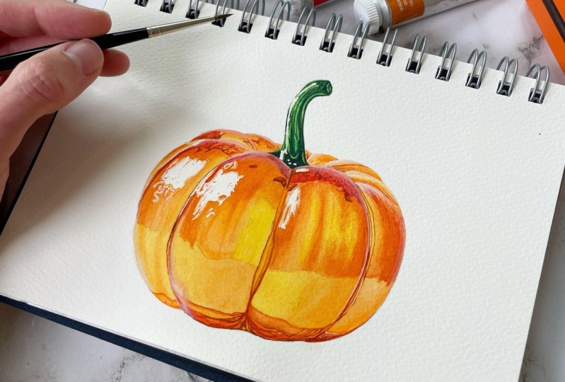 Finished Glass Pumpkin