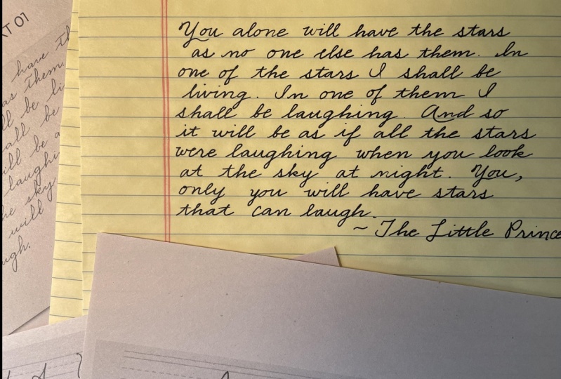 Cursive sample text