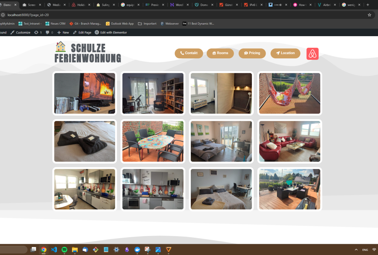 Holiday Apartment site - student project