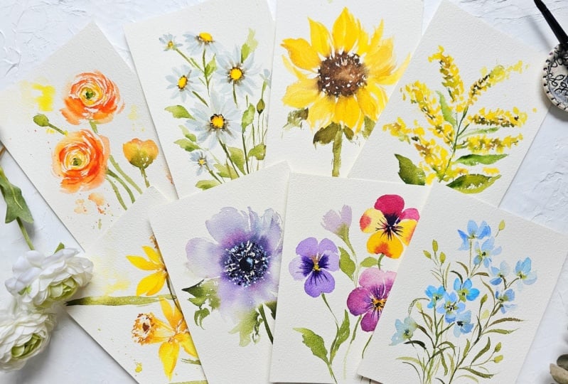 15-Day Watercolor Floral Challenge