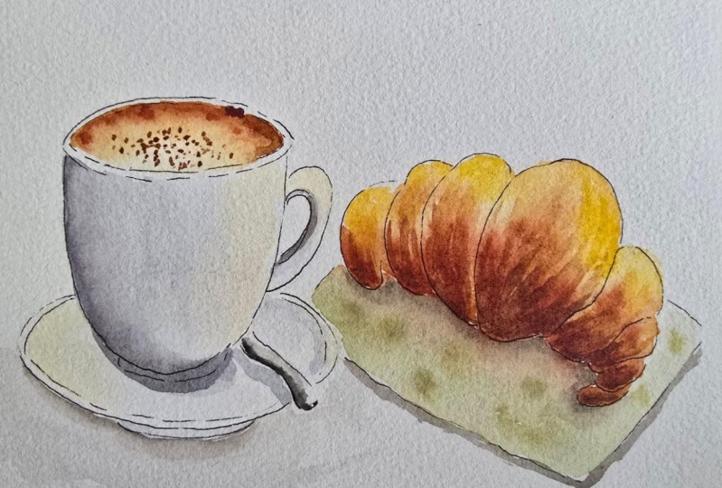 Capuccino and Croissant