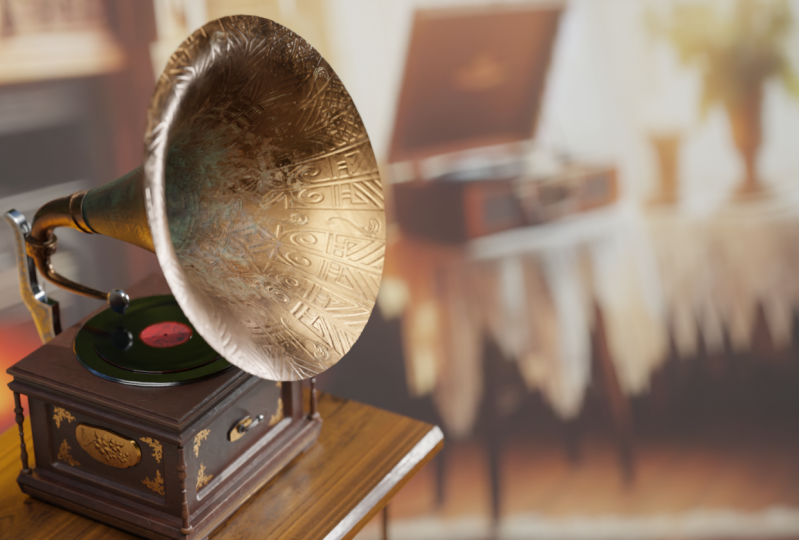Gramophone modeling and texturing