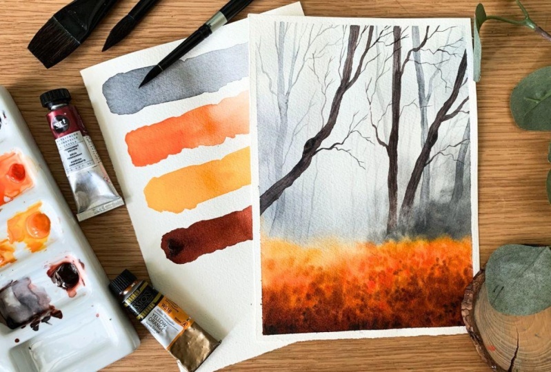 Moody Autumn Forest