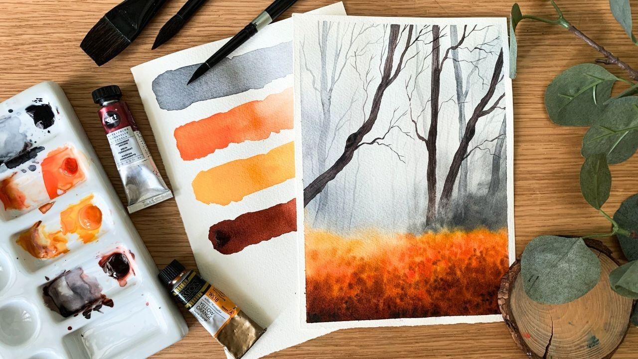Moody Autumn Forest - student project