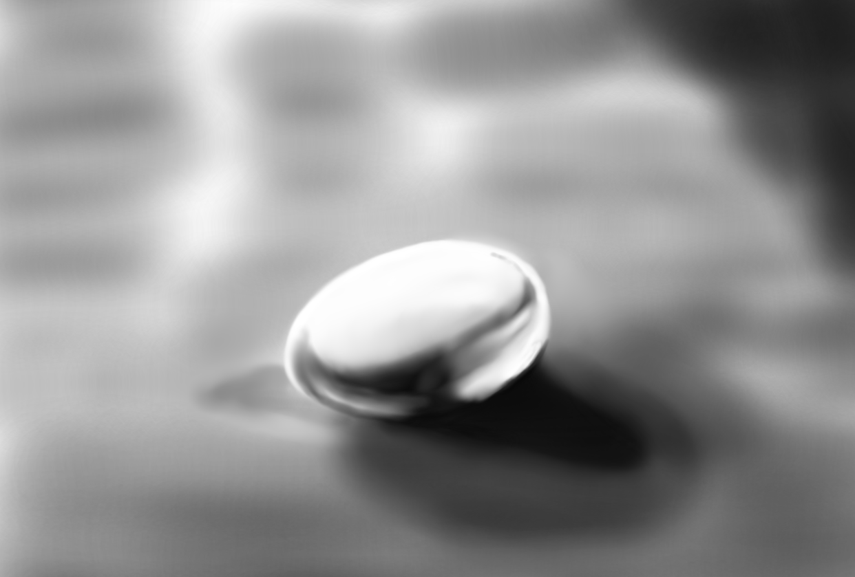 egg in greyscale - student project