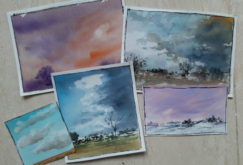 Sky Painting Techniques; Watercolor Landscape Workshop