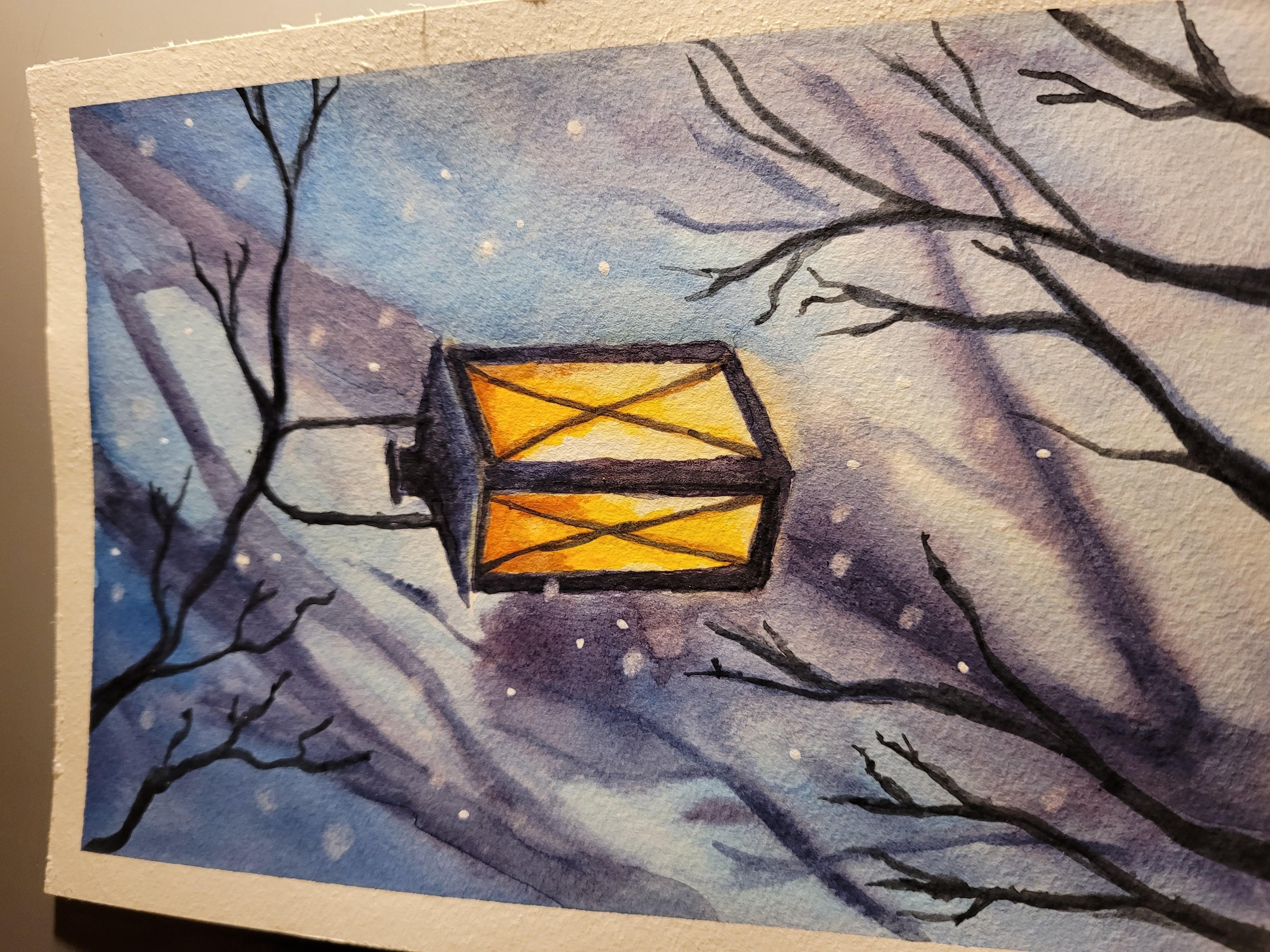 Lamp and snow - student project