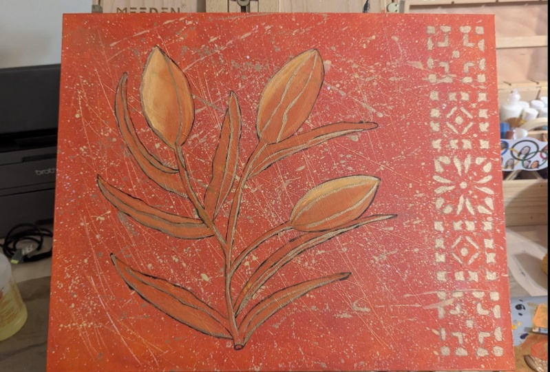 My version of this fun abstract painting