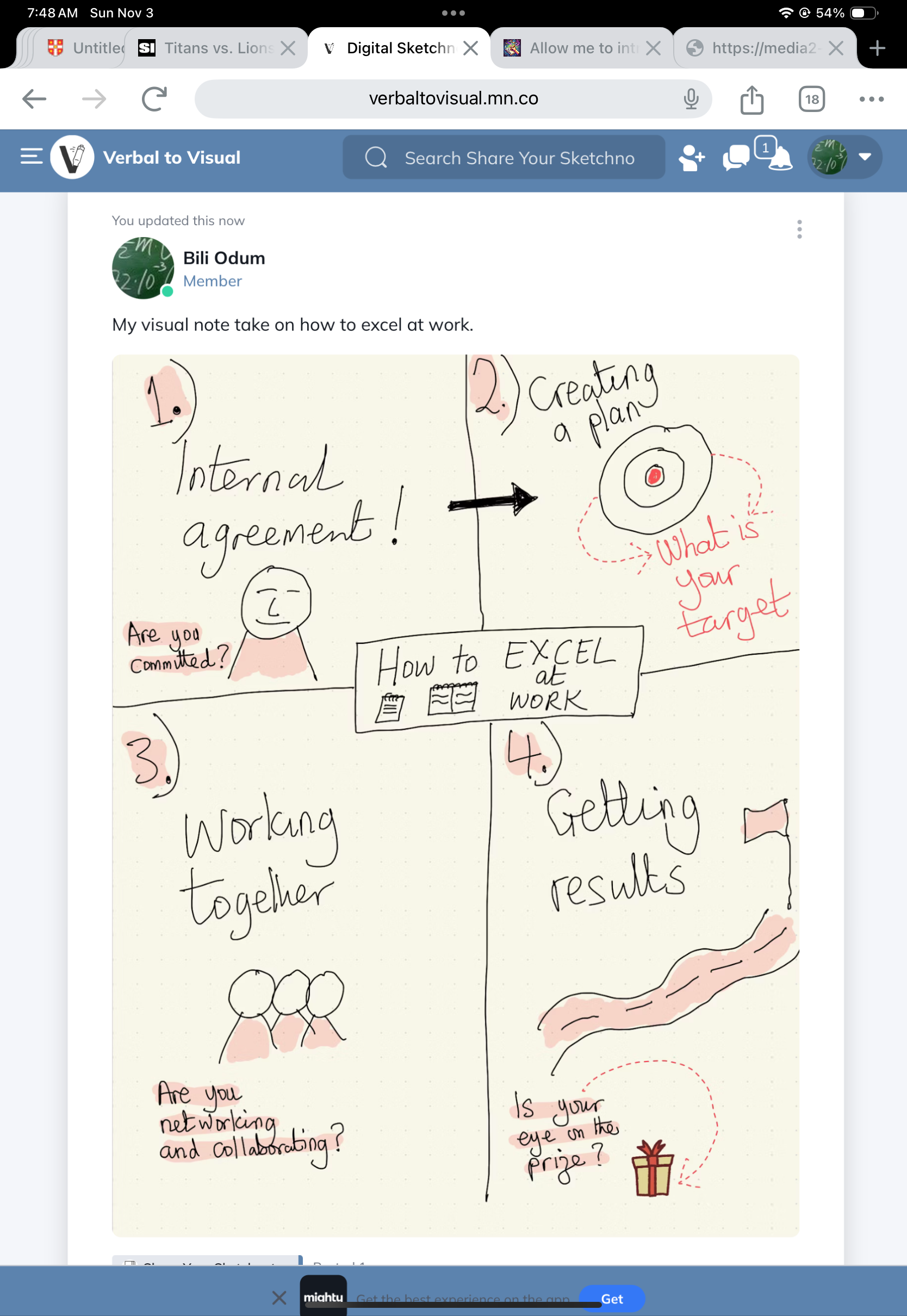 How to excel at work - student project