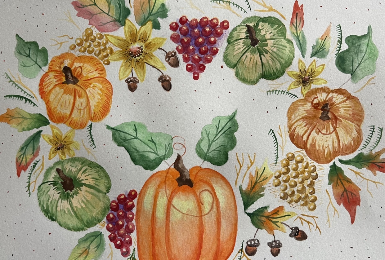 Fall wreath - student project