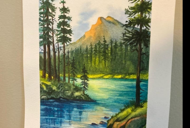 Mountain and Lake