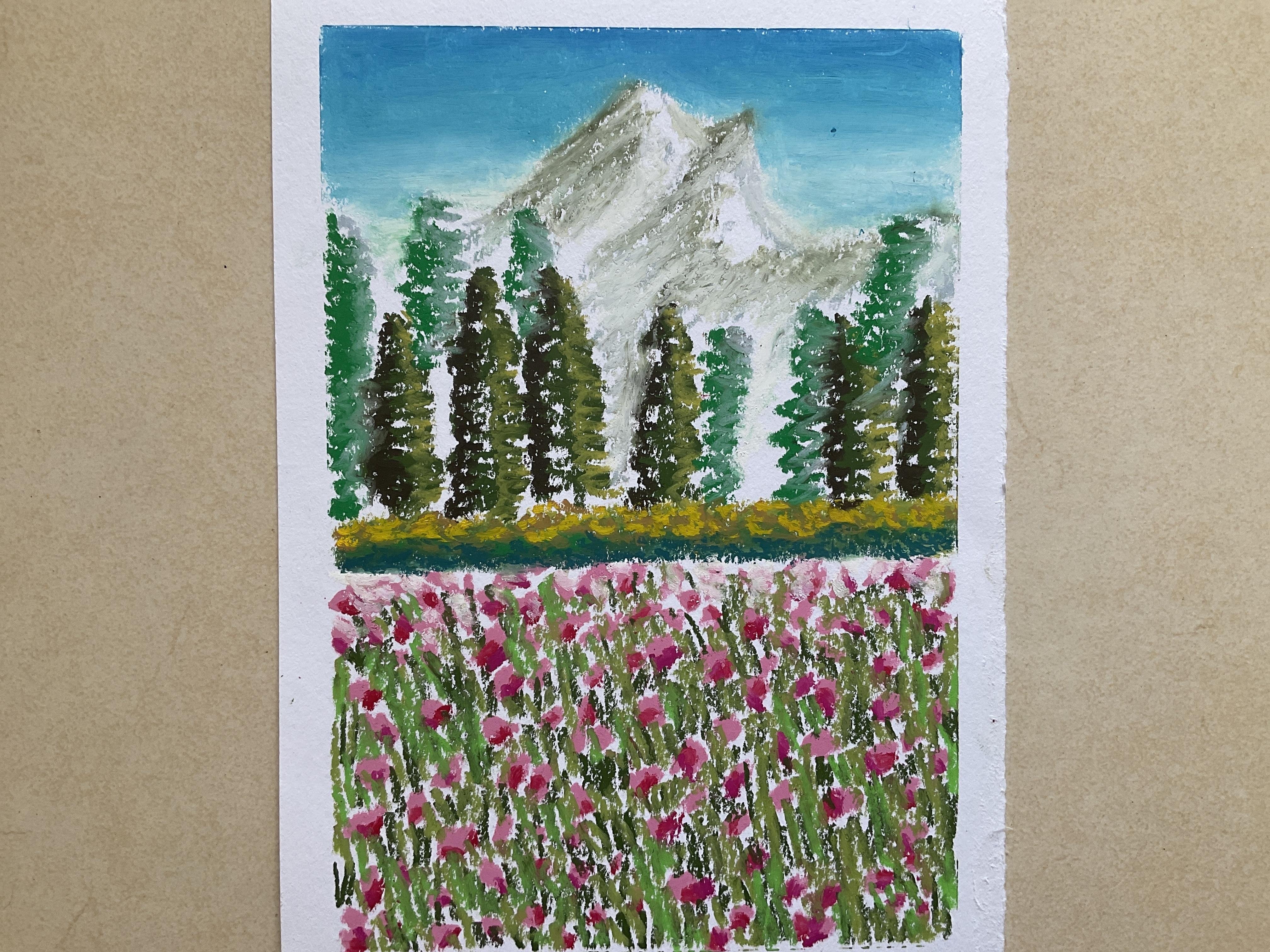 Landscape with Pastels - student project