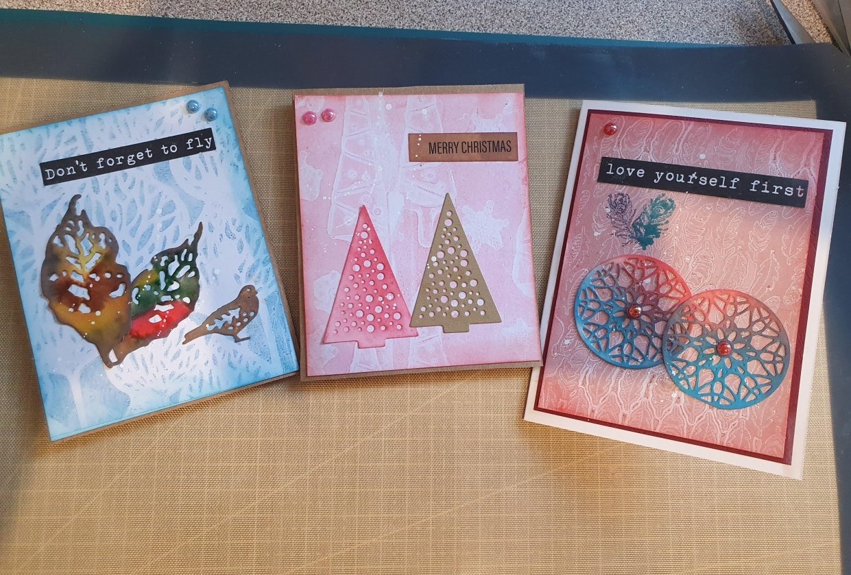 Gelli print cards - student project