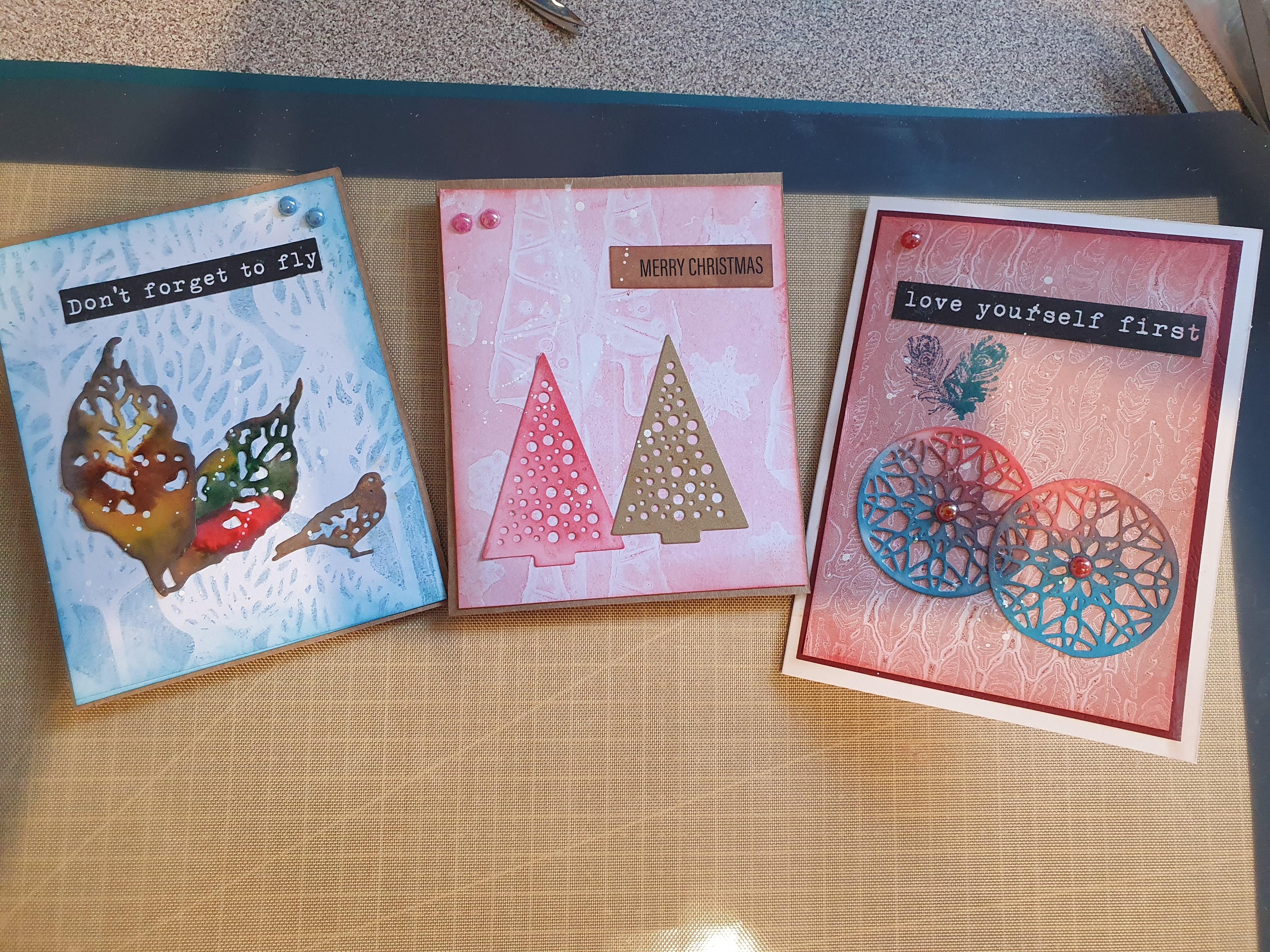 Gelli print cards - student project